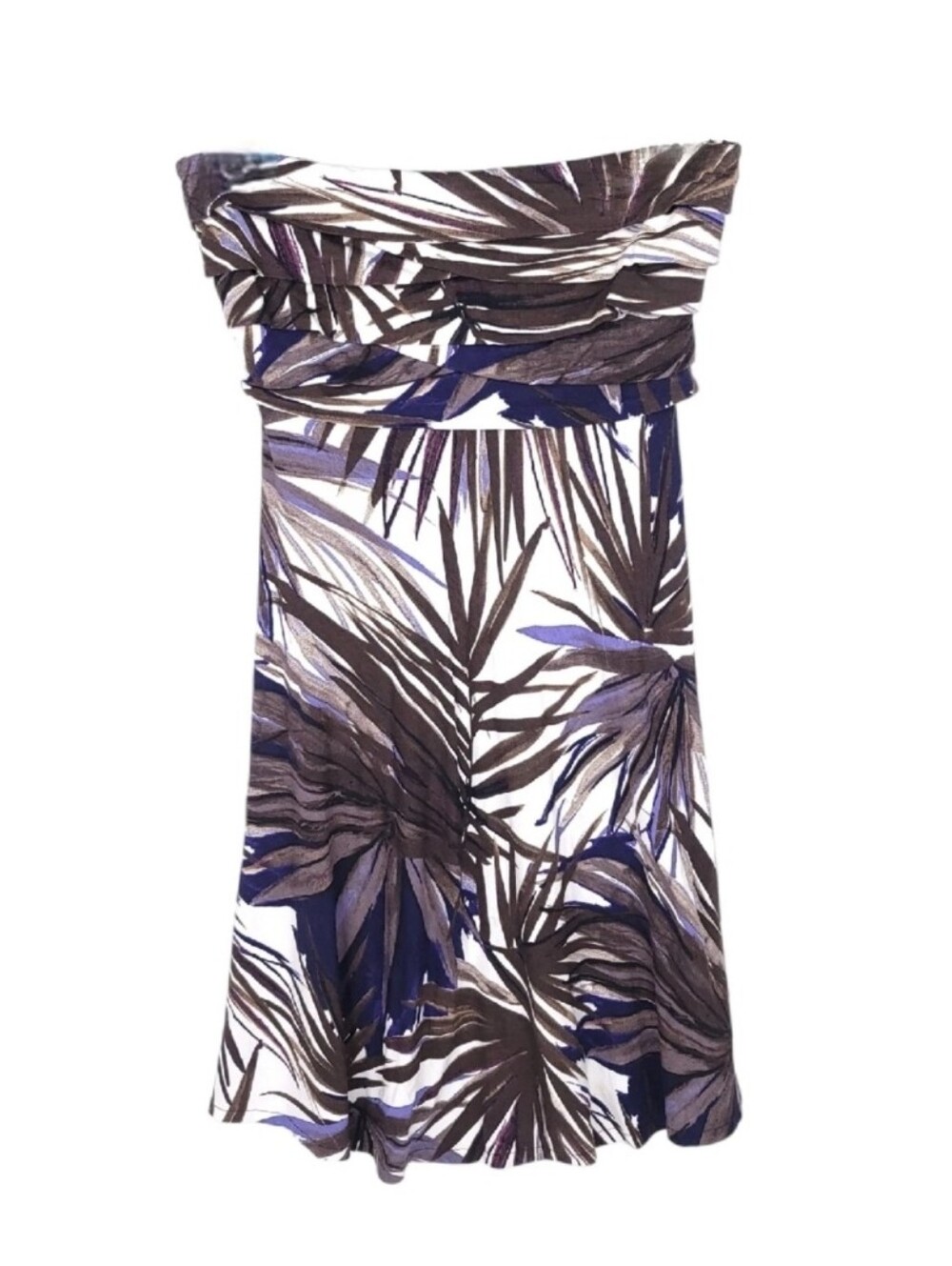 Cache Dress Womens Small Y2K Short Mini Strapless Floral Flare Bandeau Vintage